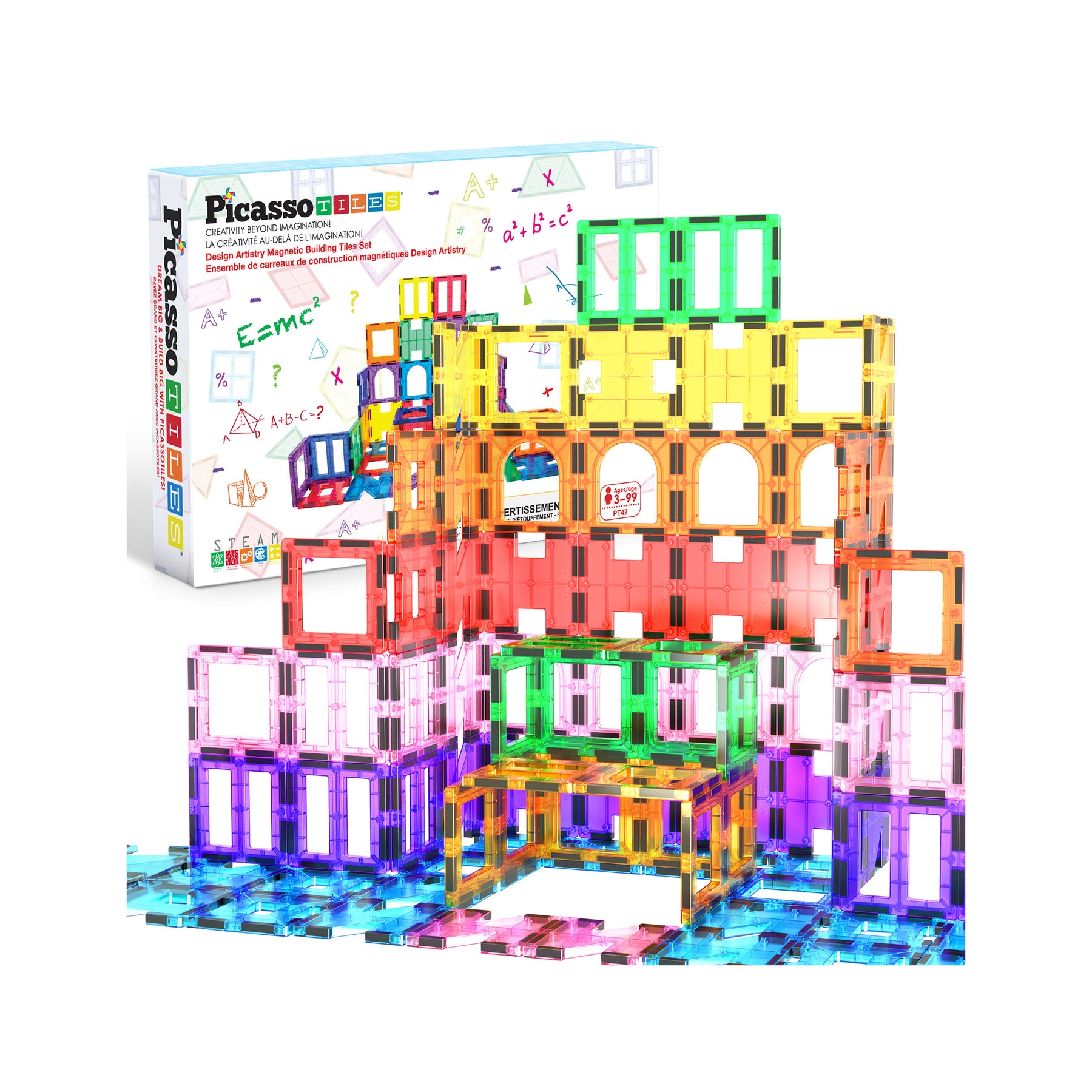 Picasso Tiles - Artistry Magnetic Tiles set (42 pcs) (PT42) v:7690956