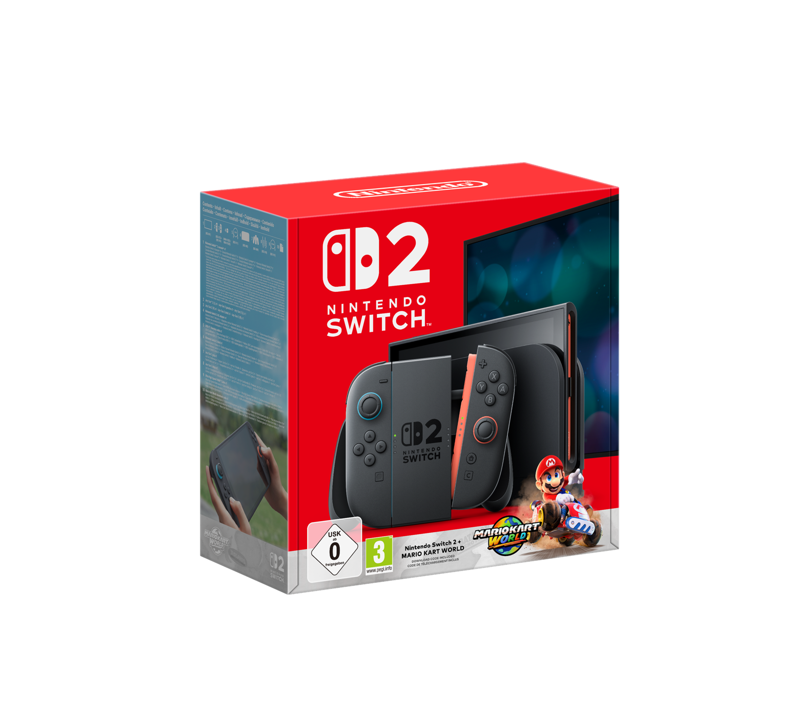 Nintendo Switch 2 + Mario Kart World bundle (Download code) - Nintendo Switch 2 - Black - Engelsk - Code in a Box - Gratis frakt v:2191441