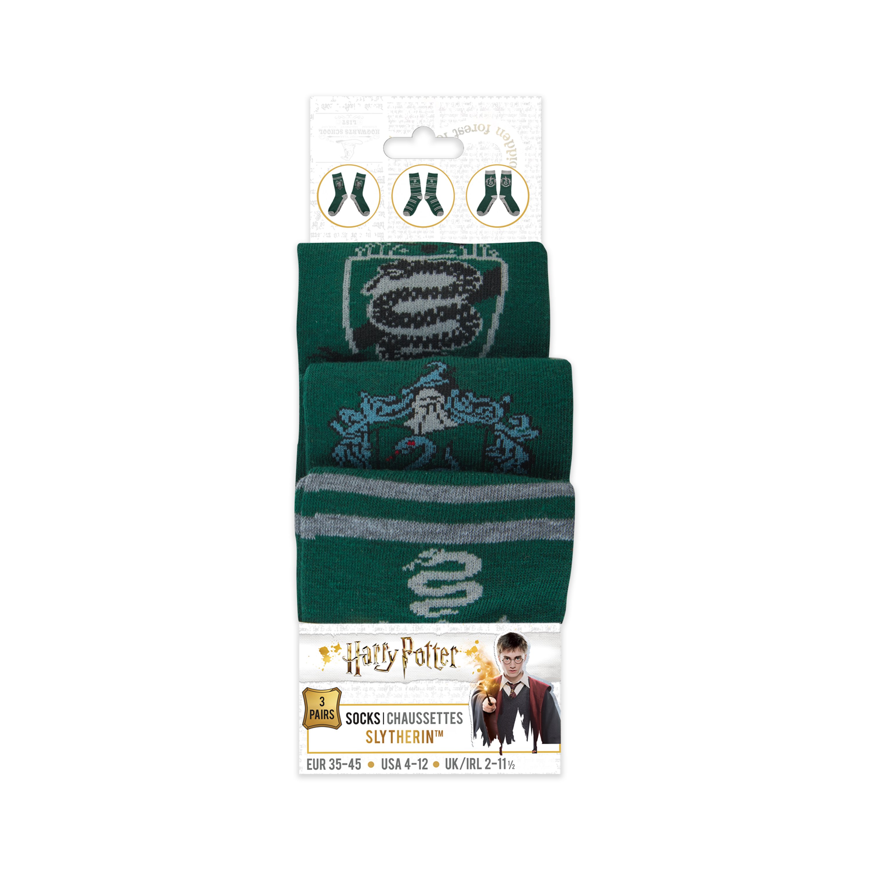 Harry Potter – Slytherin – 3 pairs of Socks – 36/37/38/39/40/41/42/43 – Slytherin v:2454606