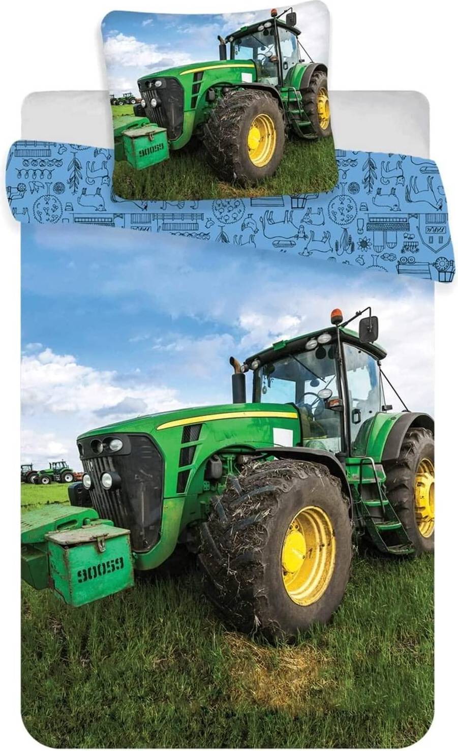 Bed Linen - Junior Size 100 x 140 cm - Tractor (100091) v:5484059