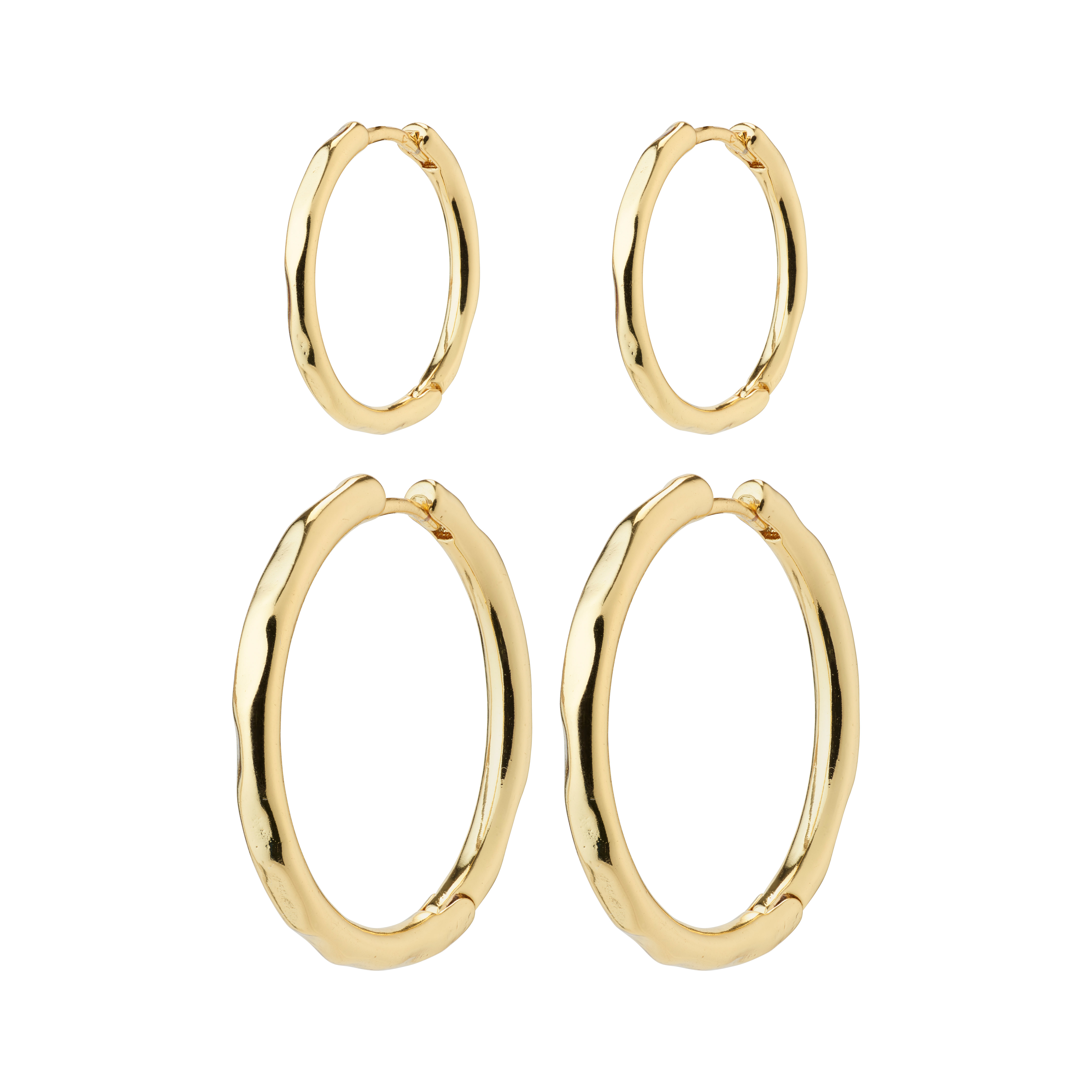 PILGRIM - EVE Hoop Earrings 2-in-1 Set - Gold-Plated - 20 mm / 30 mm v:4292220