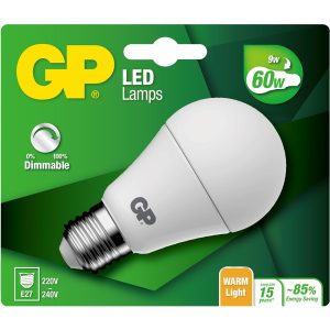 GP – LED Lamp Classic, E27, DIM, 9W (60W), 806lm v:3729063