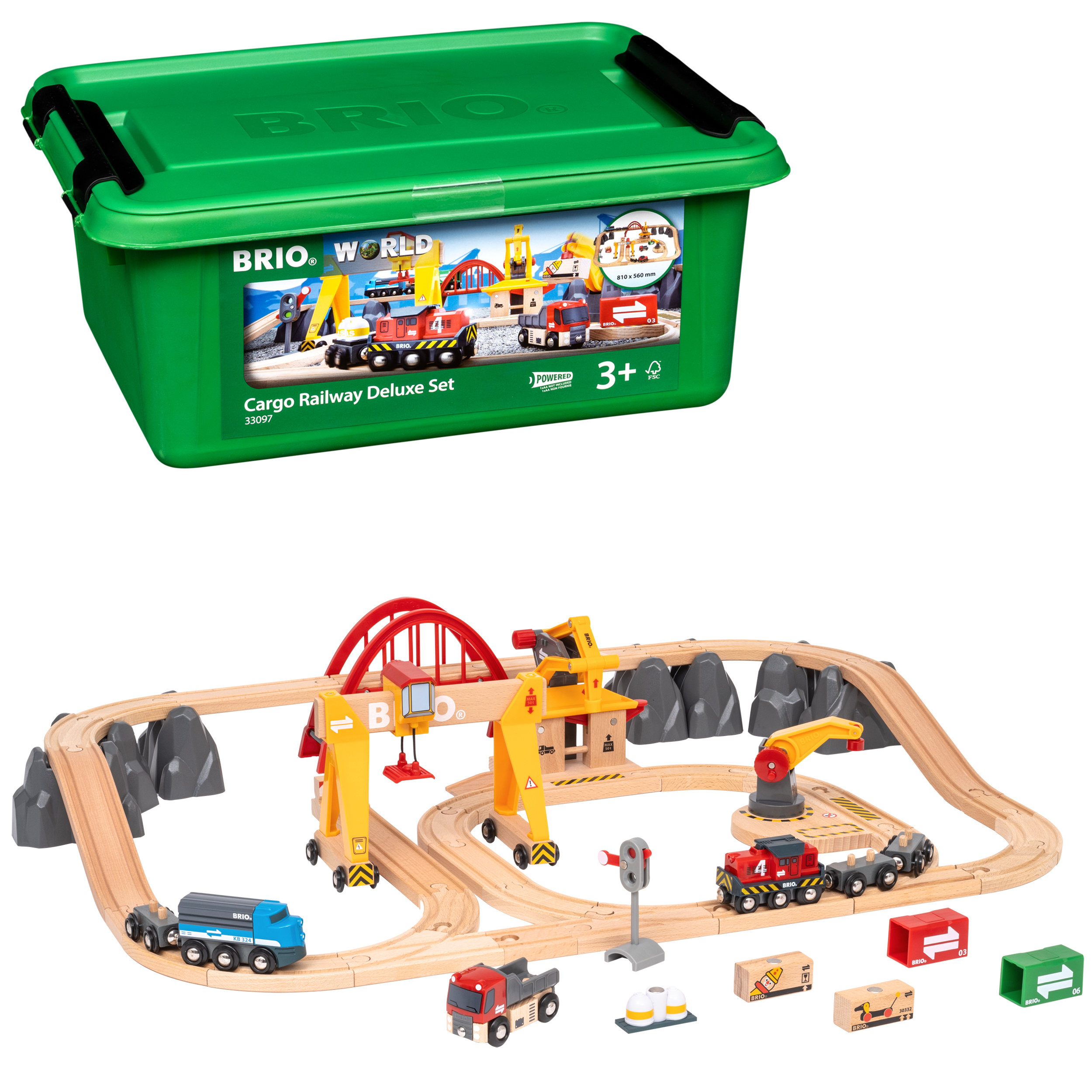 BRIO – Cargo Railway Deluxe Set in Tub (33097) – Gratis frakt v:5476152 BRIO – Cargo Railway Deluxe Set in Tub (33097) – Gratis frakt v:5476152