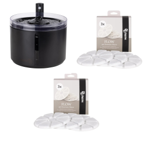 District 70 – FLOW Wireless Drinking Fountain (Black) 2.2 L & FLOW Filter 6pcs – Gratis frakt v:6106596