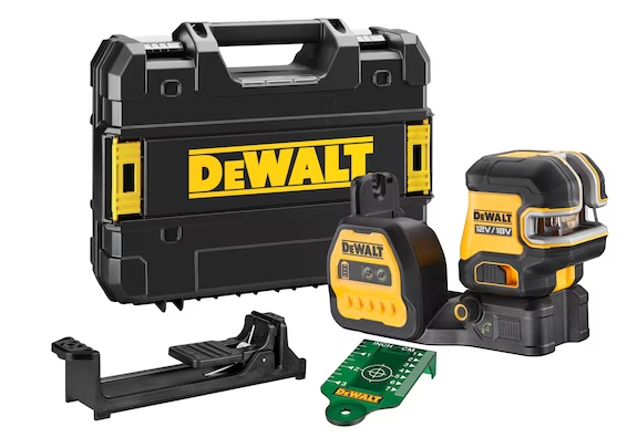 Dewalt 12/18V 5-punkts og krysslaser - grønt stråle, uten batteri - Gratis frakt v:4685623
