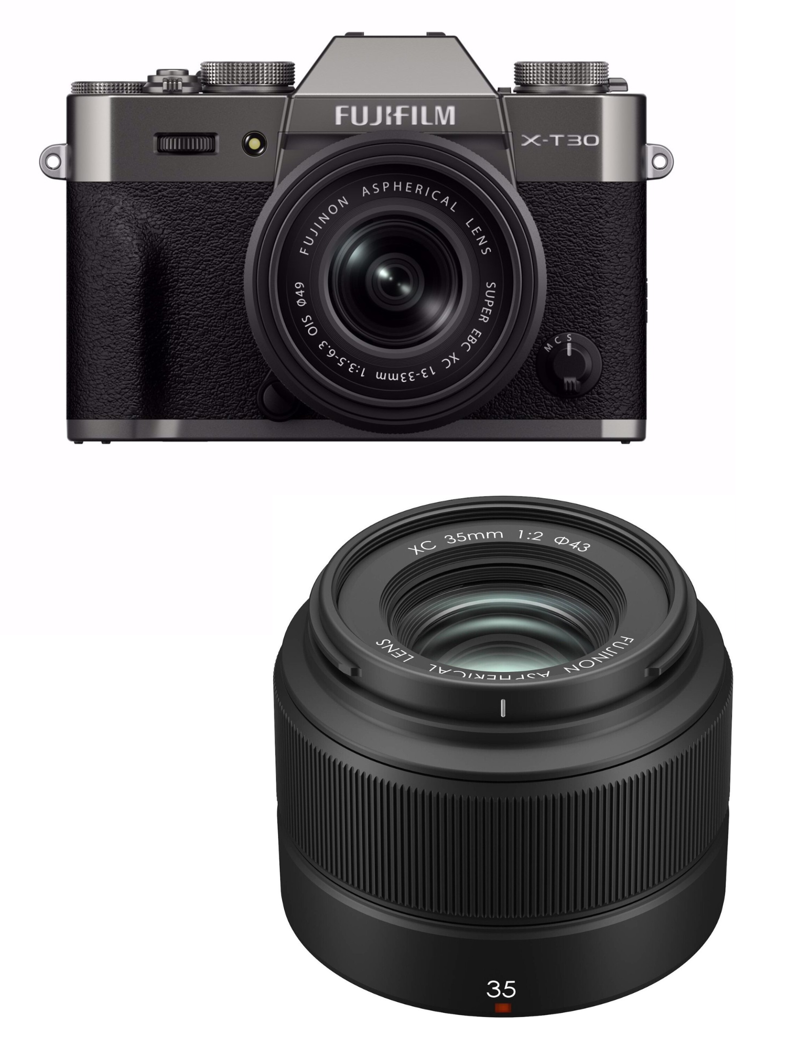 Fujifilm - X-T30 III & XC 35mm F2.0 - 26MP Kamerapakke med 6.2K Video - Bundle - Gratis frakt v:3205697