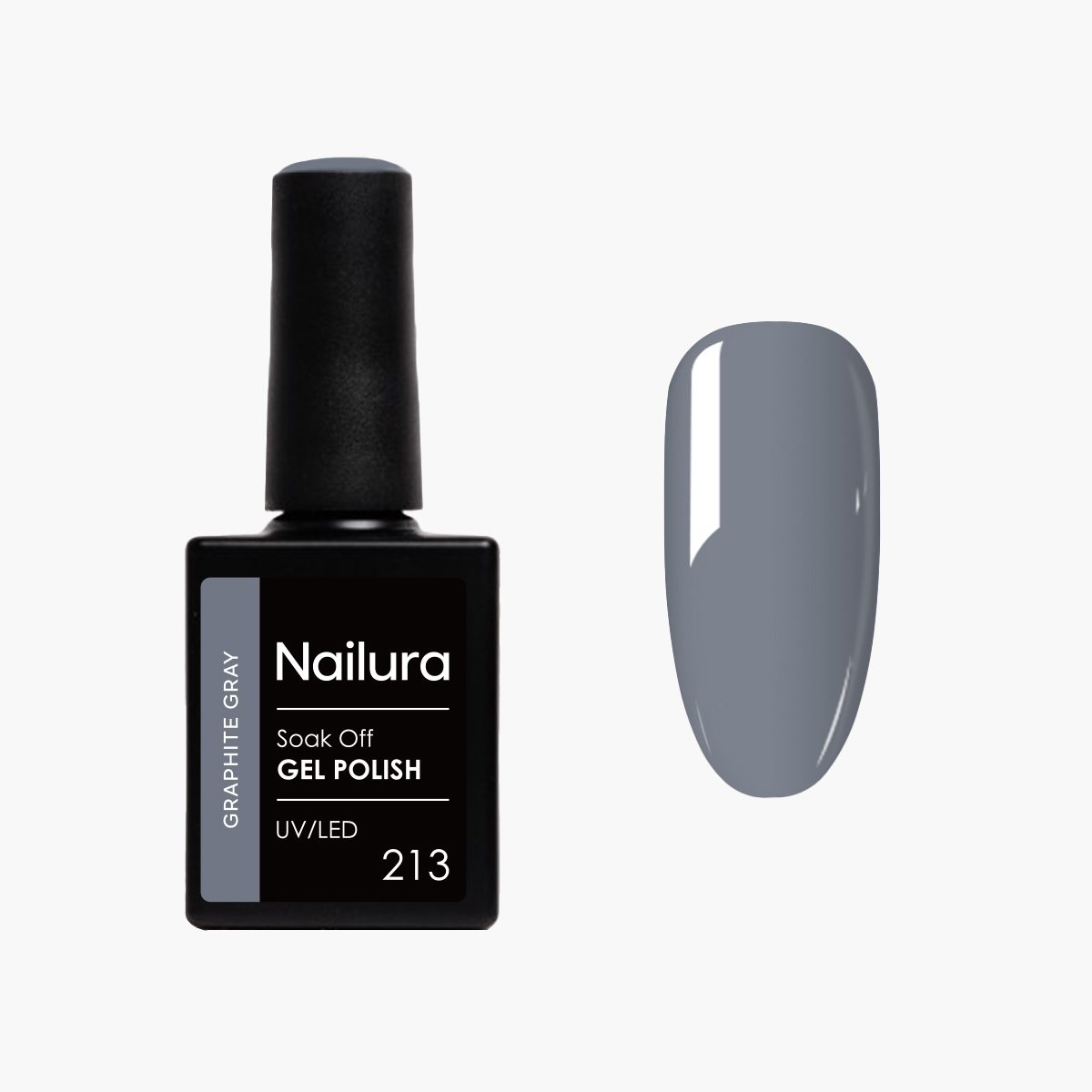 Nailura – Gel Polish 213 – Graphite Gray – 10 ml – Graphite Gray v:2156234 Nailura – Gel Polish 213 – Graphite Gray – 10 ml – Graphite Gray v:2156234