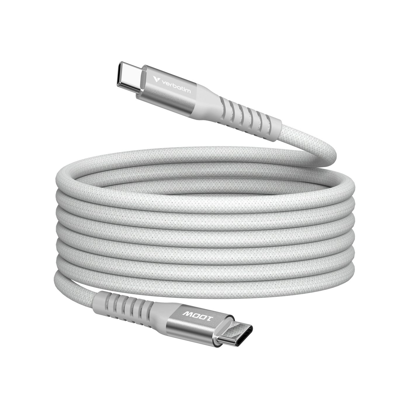 Verbatim - Sync & Charge Magnetic Cable - 100W USB-C to USB-C 120 cm - 120.0 - Grey - Grå v:6319690