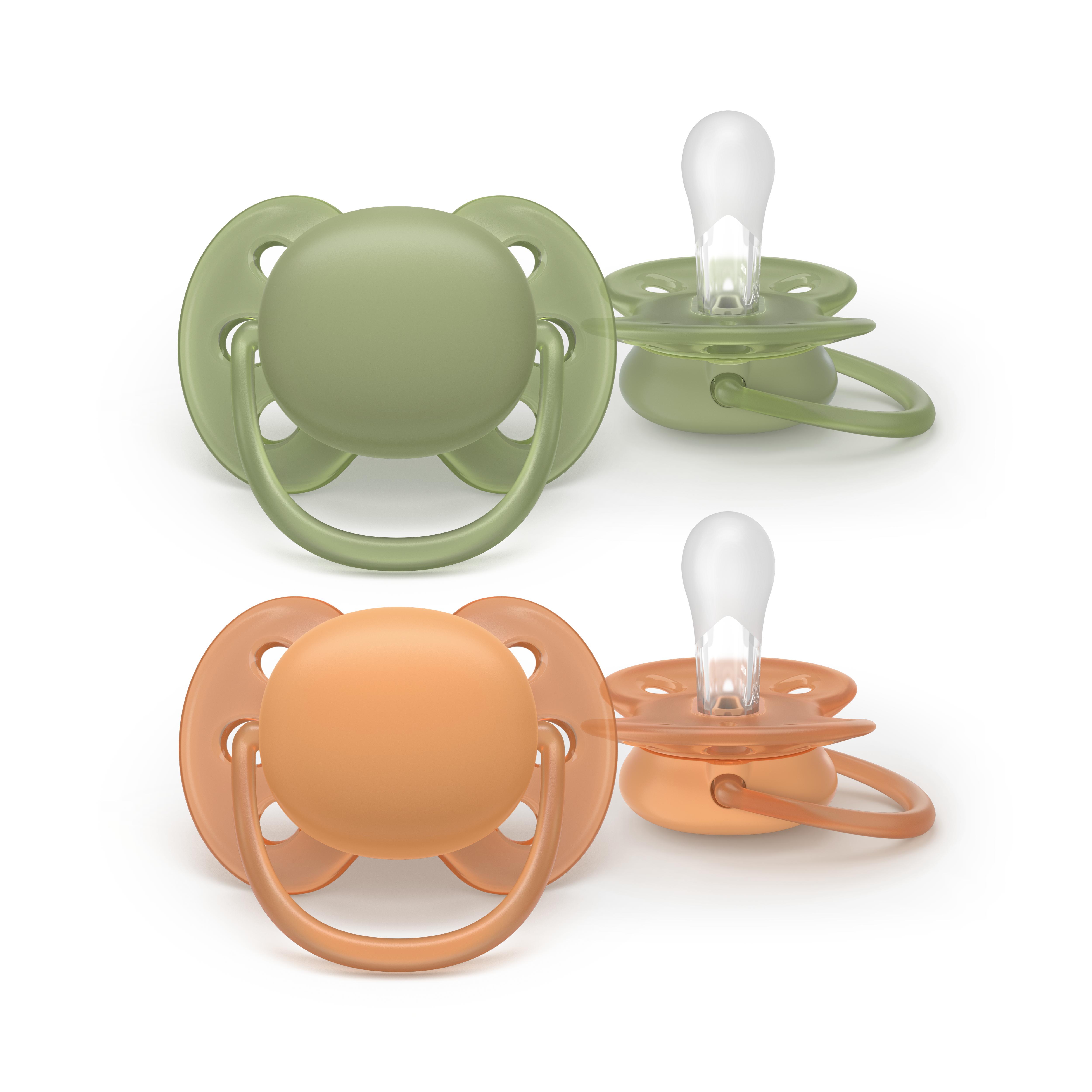 Philips Avent - Ultra soft soother, 18+m, green/orange v:7110037