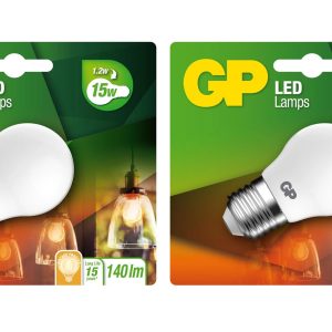 GP – LED Lamp Filament Frozen Mini Globe, E27, 1.2W (15W), 136lm I Bundle (2 Pcs) v:9930686