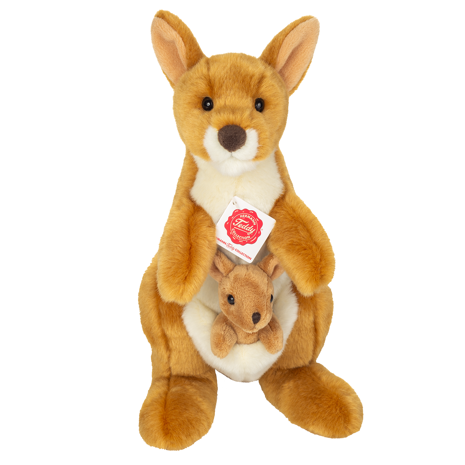 Teddy Hermann - Kangaroo with Baby 30 cm (916338) v:2957932