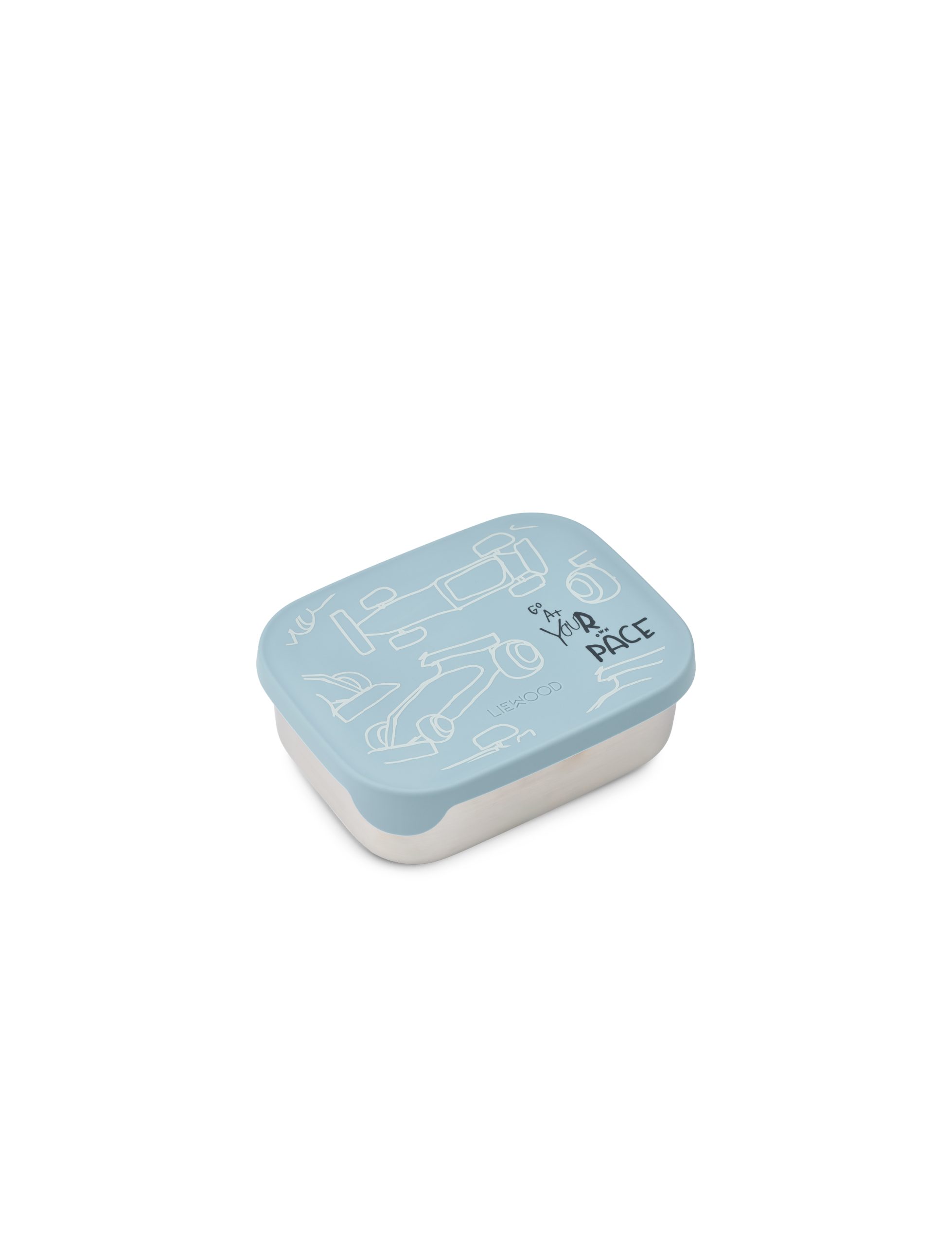 - Arthur Printed Lunchbox - Race cars / Beach blue - One size v:4896675