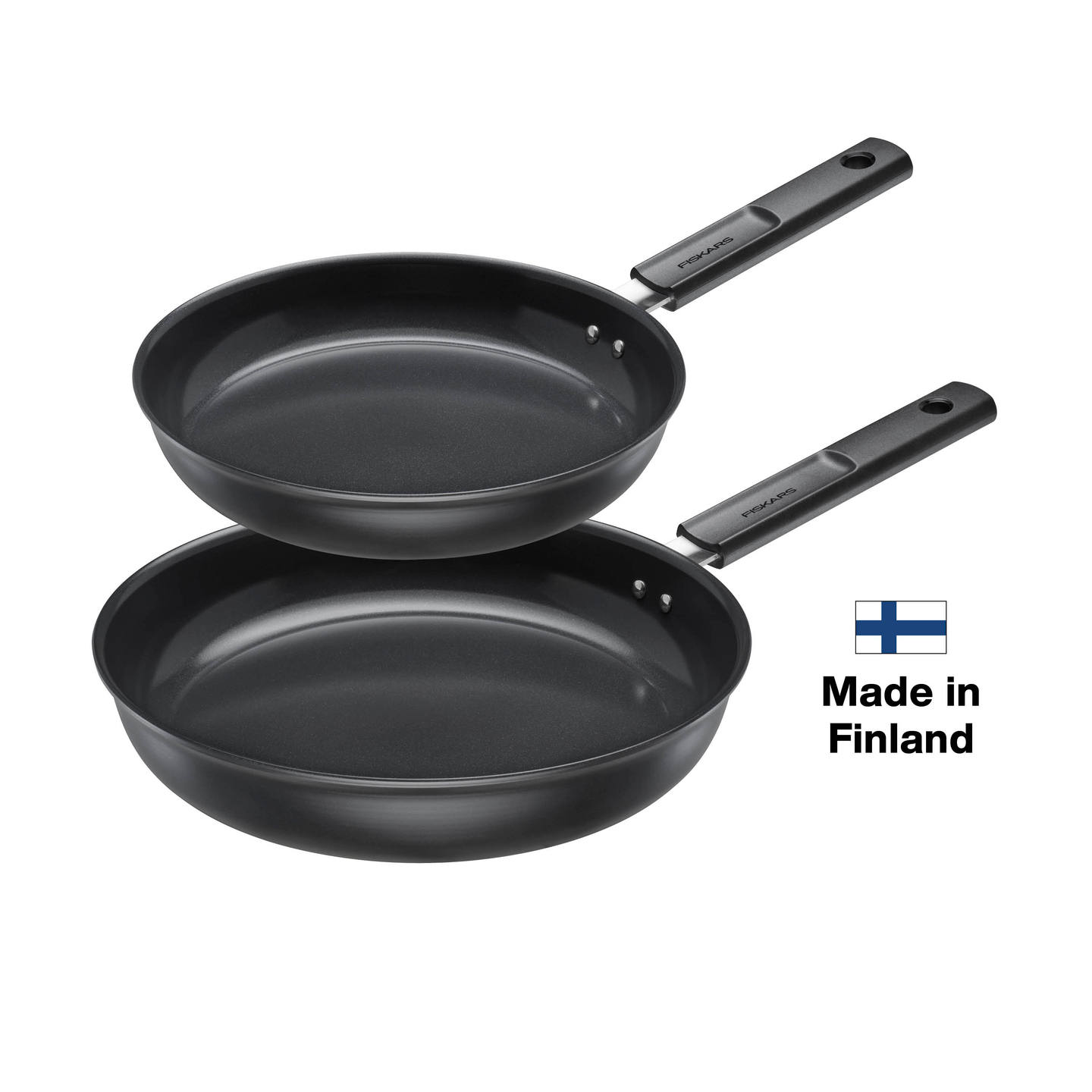 Fiskars - Hard Face Stekepannesett 24 cm + 28 cm - Gratis frakt v:1031073