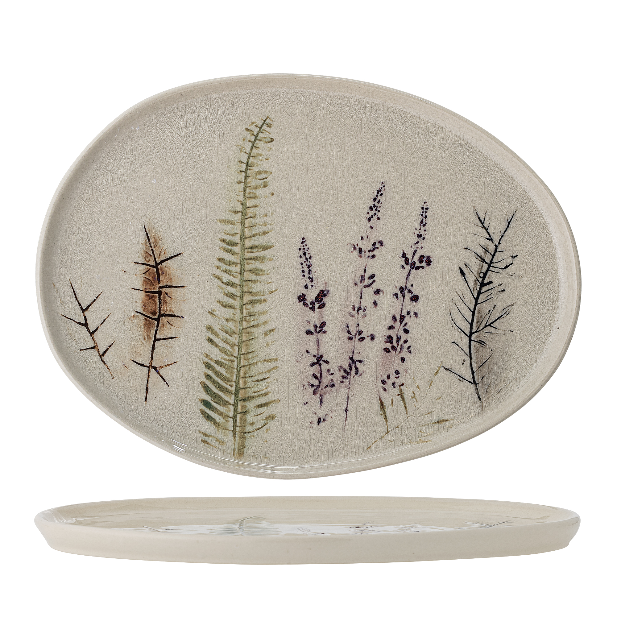 Bloomingville – Bea Serving Plate – Nature – Gratis frakt v:2156964 Bloomingville – Bea Serving Plate – Nature – Gratis frakt v:2156964