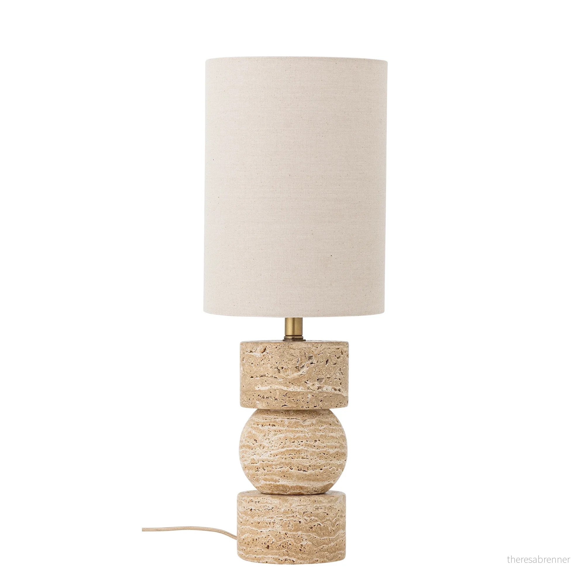 Bloomingville – Marci Table lamp – Nature – Travertine – Gratis frakt v:9949624