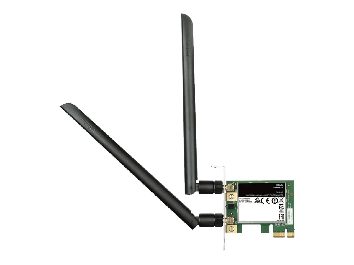 D-Link - DWA-582 Wireless AC1200 Dual Band PCIe Adapter v:3450494