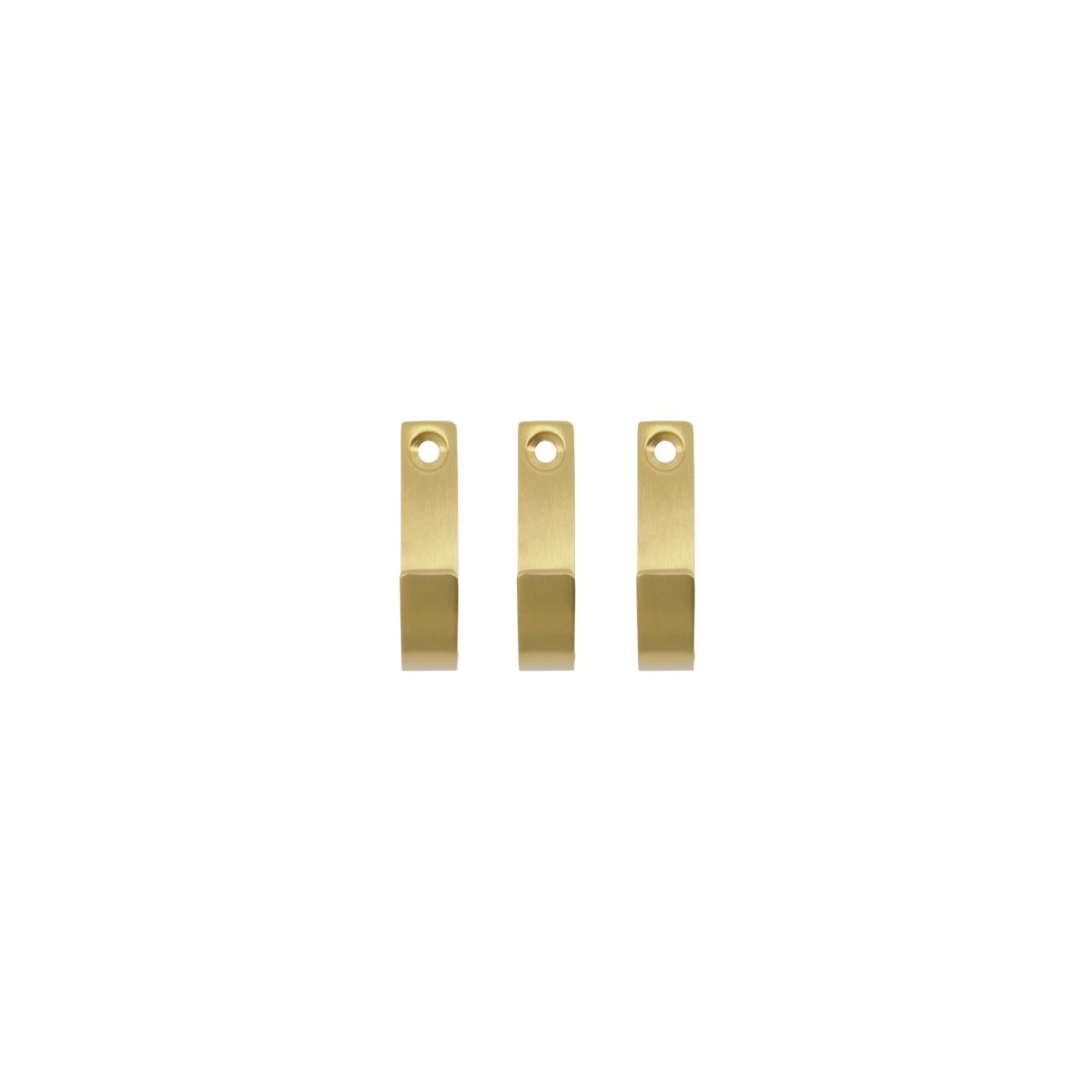 - Knagg, MKThapsus - Børstet messingfinish - 3 kroker - l: 5.5 cm, w: 1.4 cm v:8393062