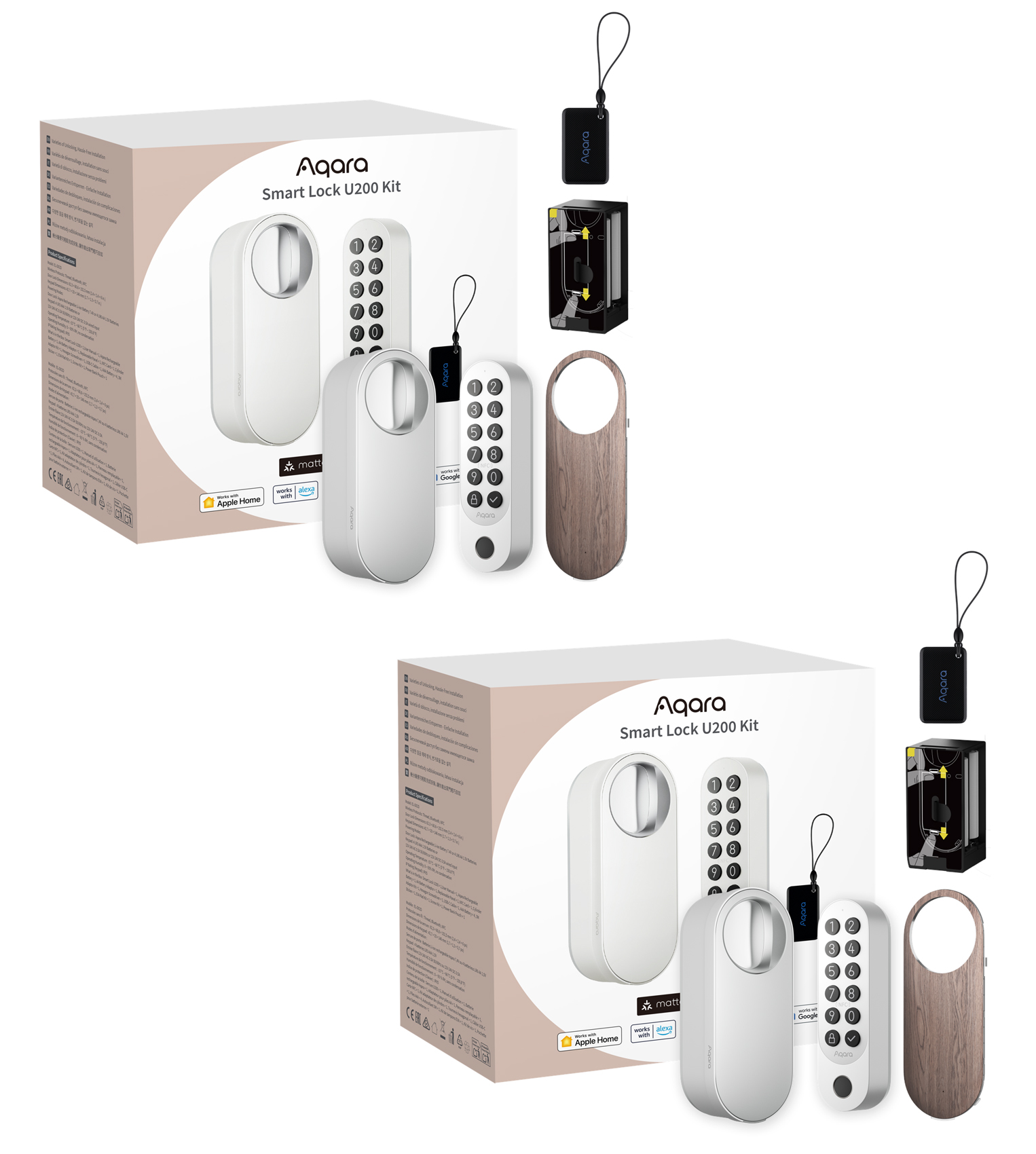Aqara -2x Smart Lock U200 Kit White - Bundle - Gratis frakt v:1582778
