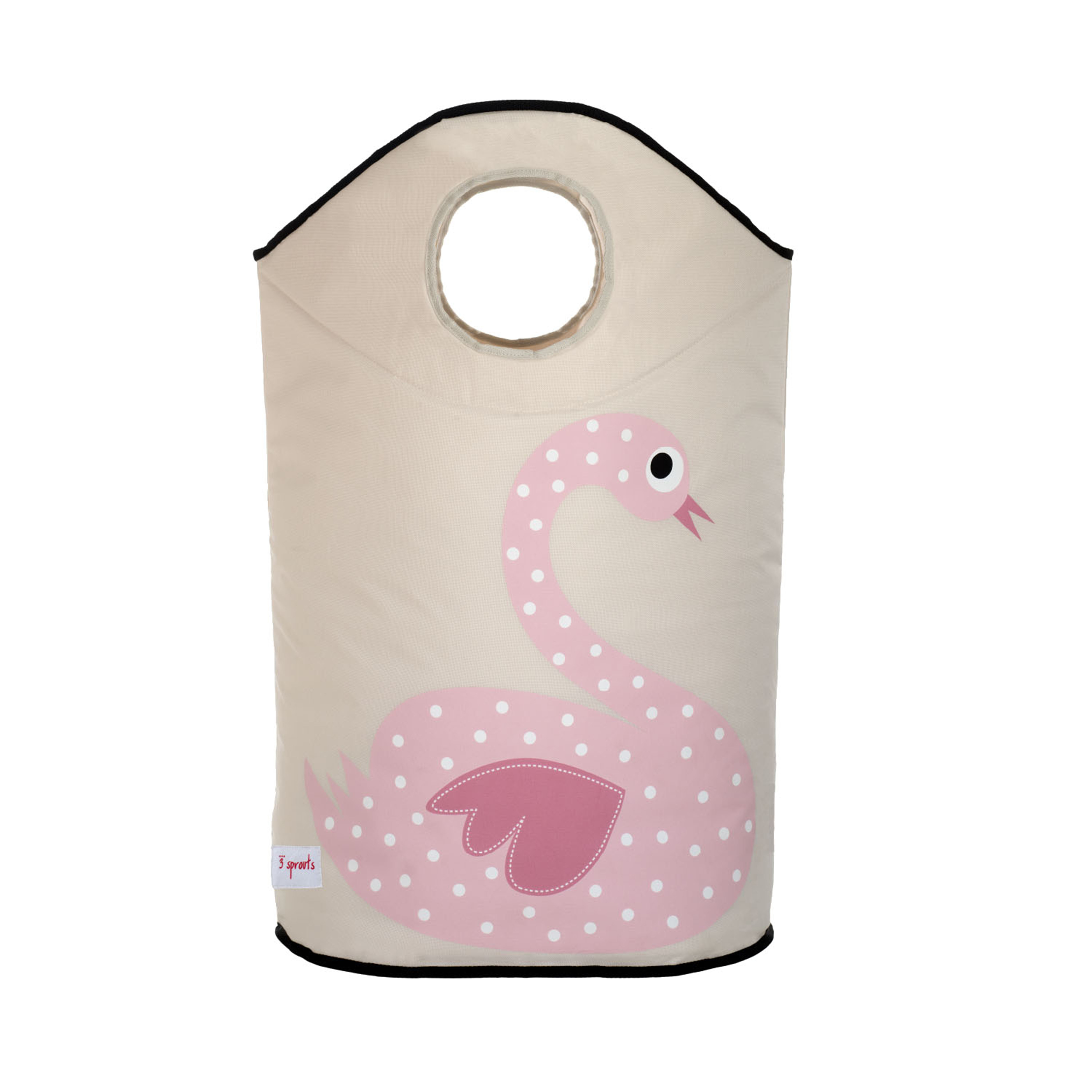3 Sprouts – Laundry Hamper – Pink Swan – Pink Swan v:9523352