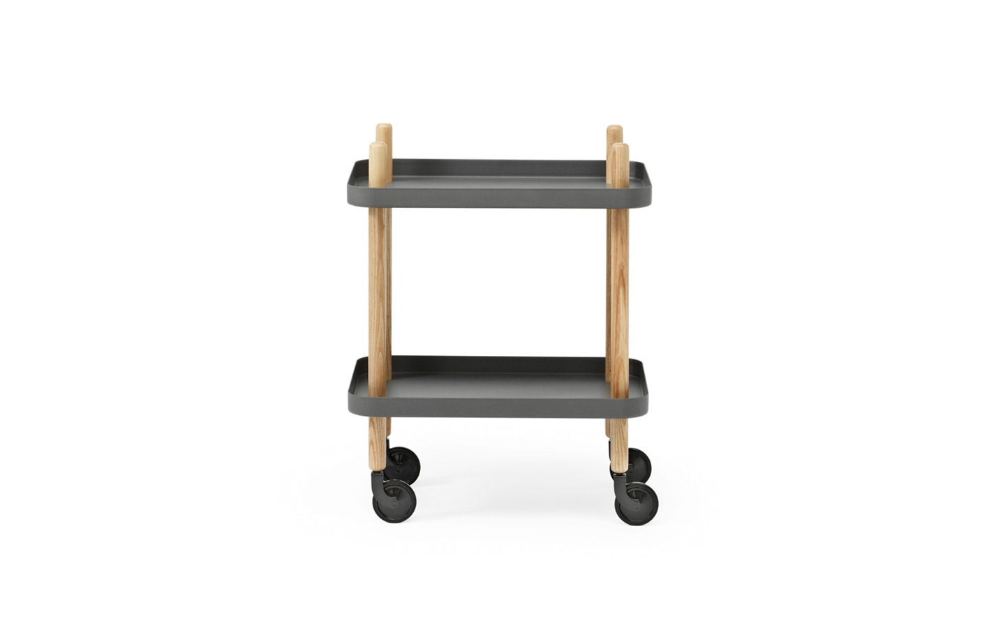 Normann Copenhagen - Block Rullbord - Mørkegrå/Eik - Gratis frakt v:3888785