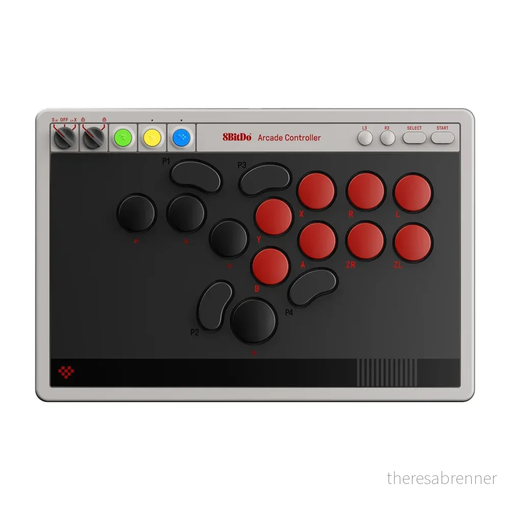 8Bitdo - Arcade Controller - Grey - Gratis frakt v:6860277