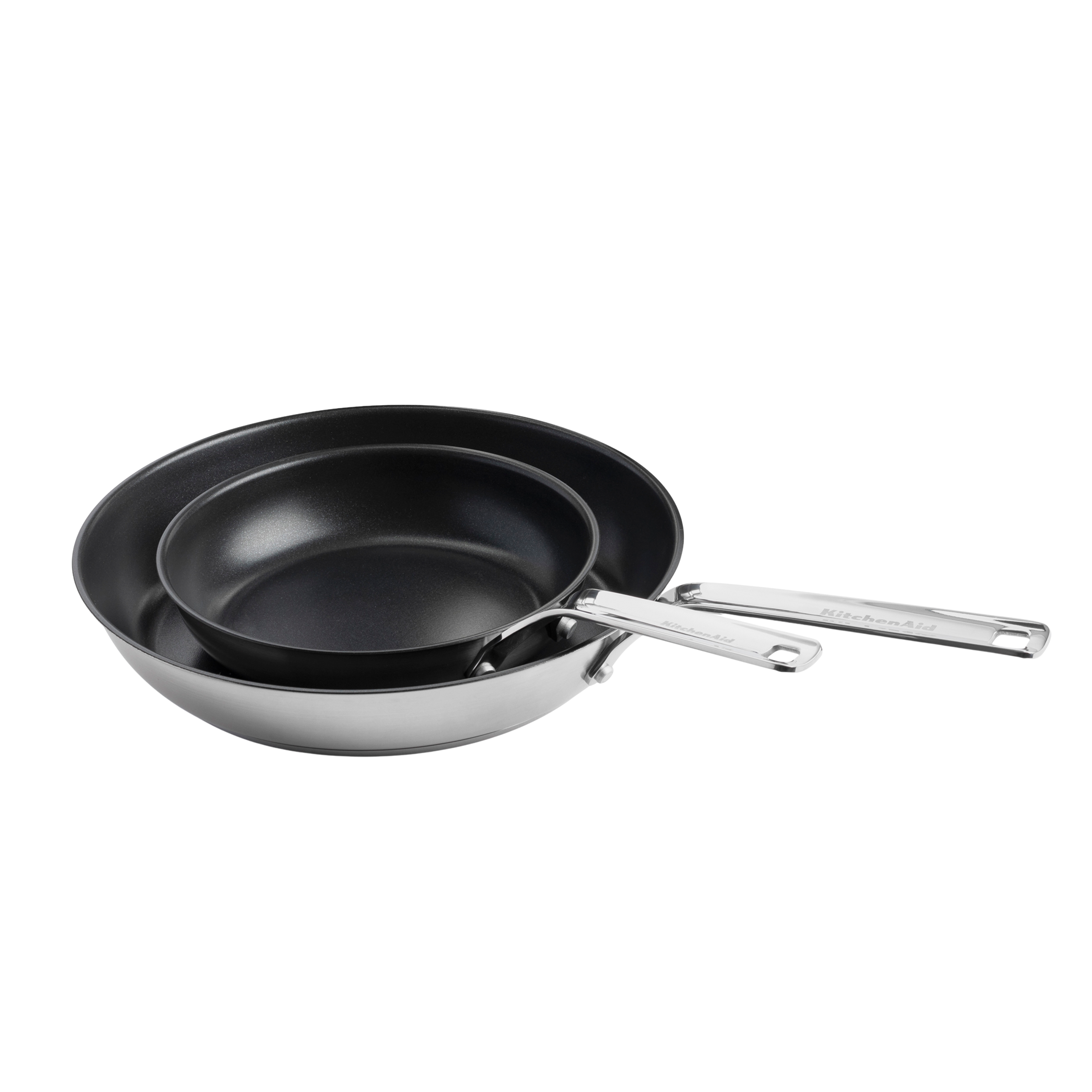 KitchenAid - Stainless Steel Sheet Frypan Set - Silver - 20/24 cm - Gratis frakt v:6428647
