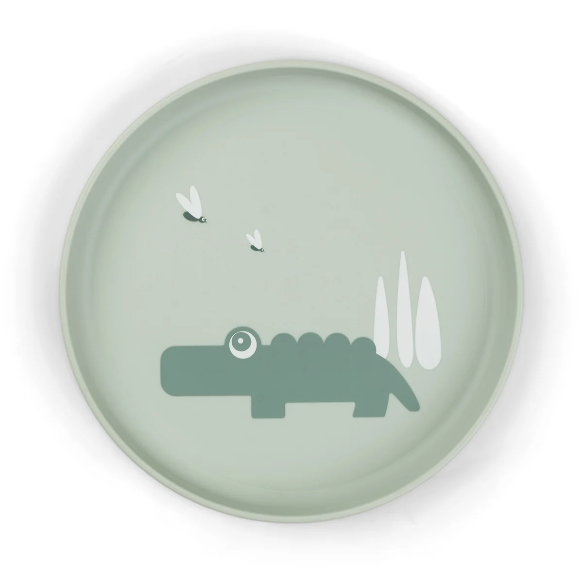 Done by Deer – Foodie plate Croco – Green – Ø20 x H 2 cm v:9215217