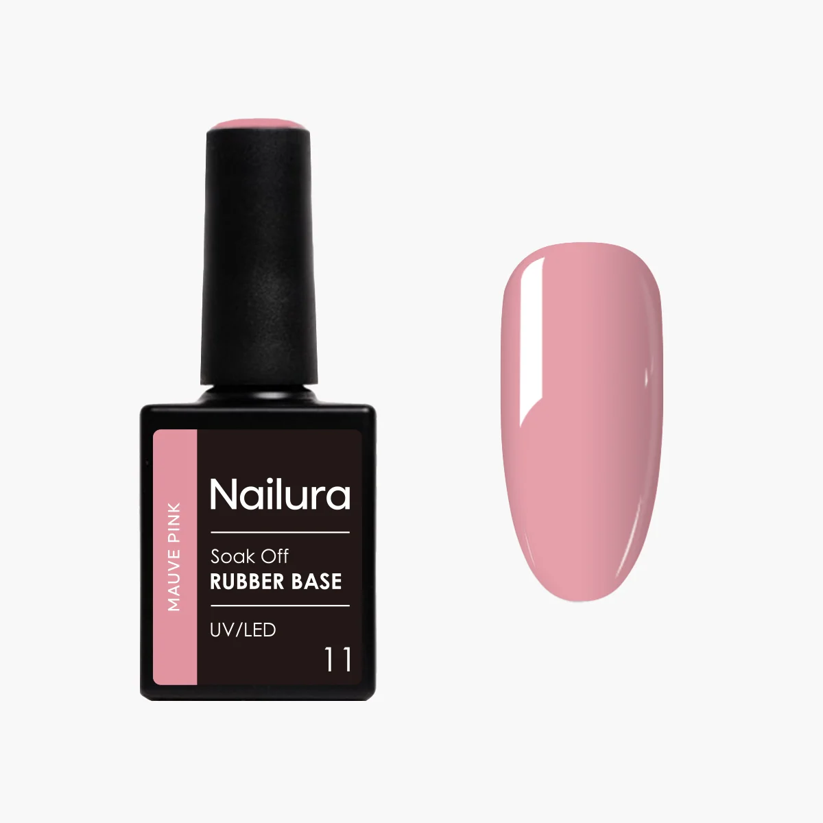 Nailura - Rubber Base 11 - Mauve Pink - 10 ml - Mauve Pink v:6755816
