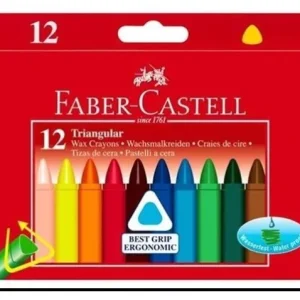 Faber-Castell – Wax crayons triangular – Cardboard box of 12 (120010) v:1043994 Faber-Castell – Wax crayons triangular – Cardboard box of 12 (120010) v:1043994