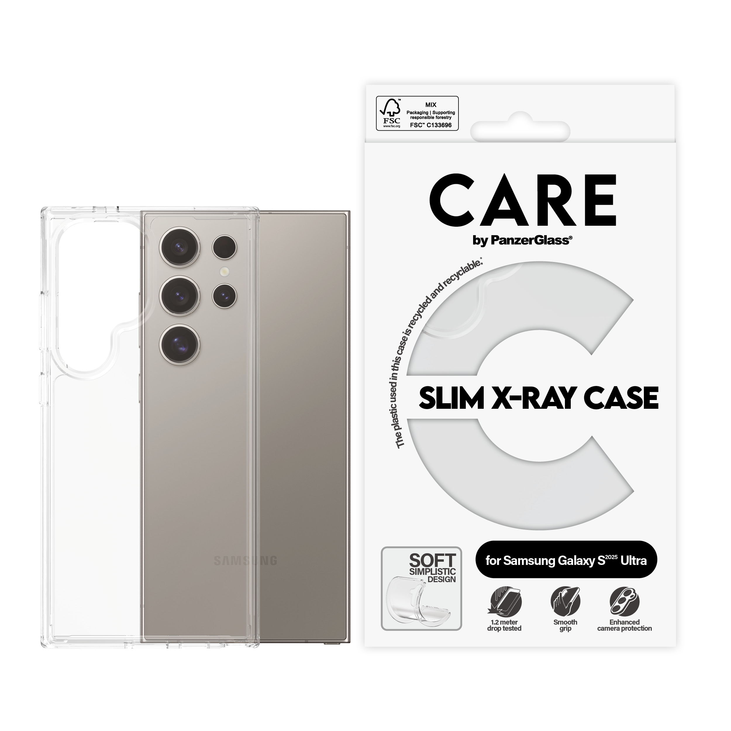 CARE by PanzerGlass - Fashionable Case Transparent X-Ray Soft Basic Samsung Galaxy S 2025 Ultra v:3472304