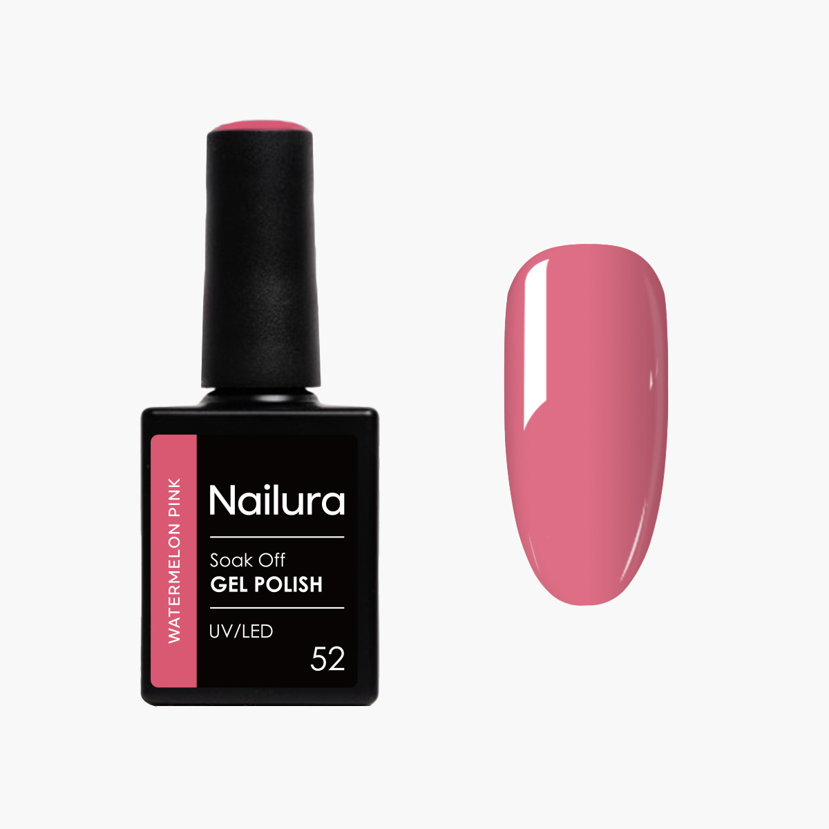 Nailura - Gel Polish 52 - Watermelon Pink - 10 ml - Watermelon Pink v:9561348