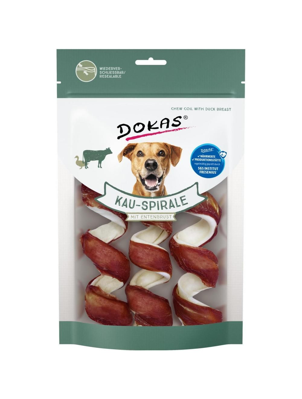 Dokas - Chewing Spiral with Duck Breast best before oct. 31th 2026 - 3 pcs 110 gr v:7733778