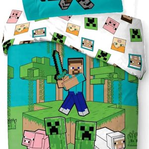 Bed Linen – Adult Size 140 x 200 cm – Minecraft Jungle Explore (1029465) v:9575293