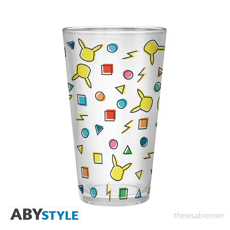 POKEMON Large Glass - Pikachu Pattern - 400 ml v:5847229