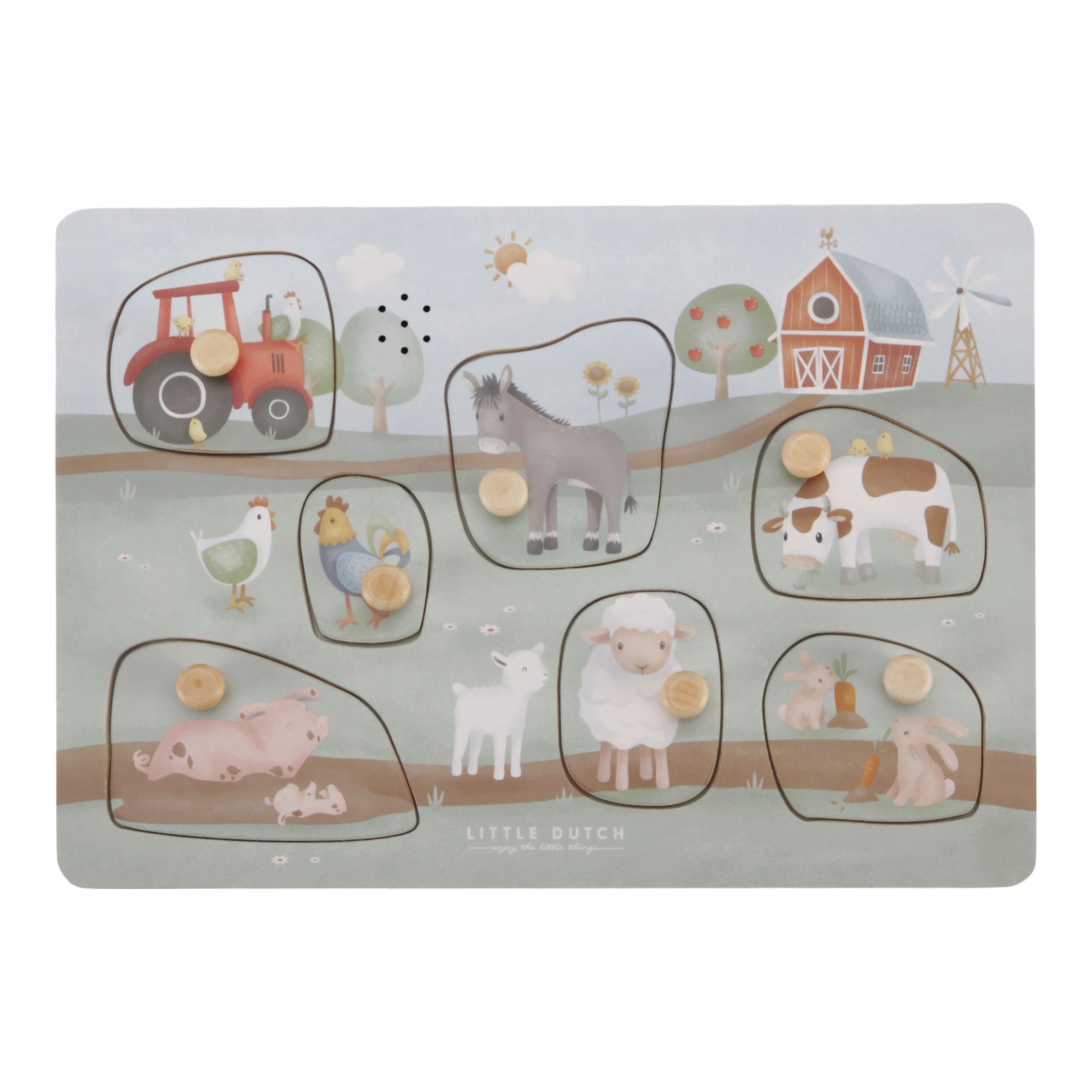 Little Dutch - Wooden Sound puzzle - Little Farm ( LD7140 ) v:4278909