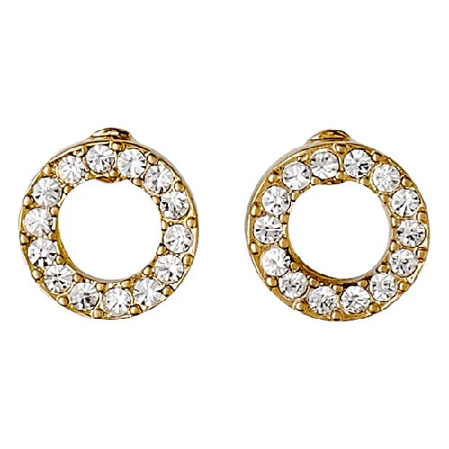 PILGRIM – VICTORIA crystal halo earrings – Gold Plated – Diameter 1,0 cm v:7676623