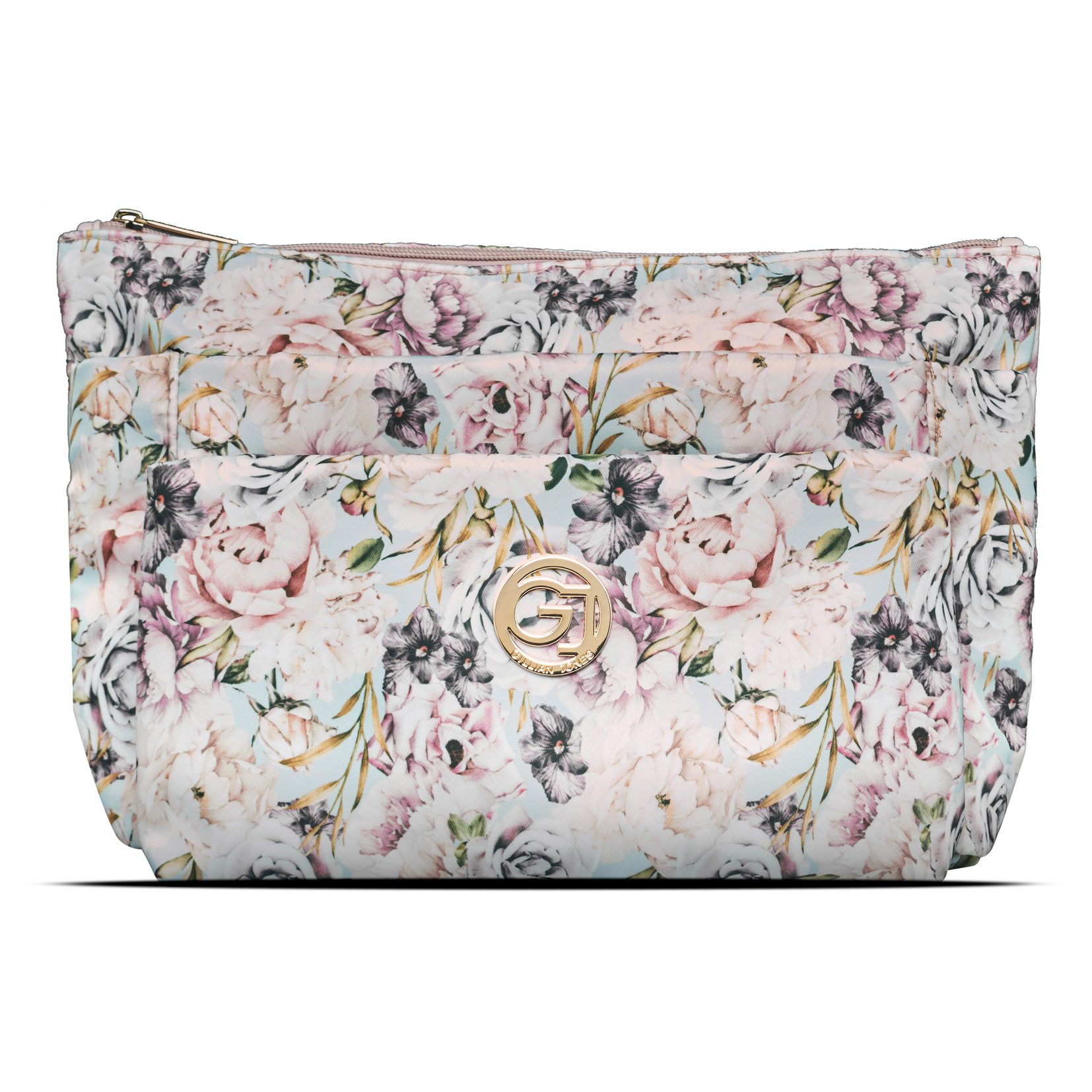 Gillian Jones – 3-room cosmetic bag – Rose flowerprint – Rose flowerprint v:1888058