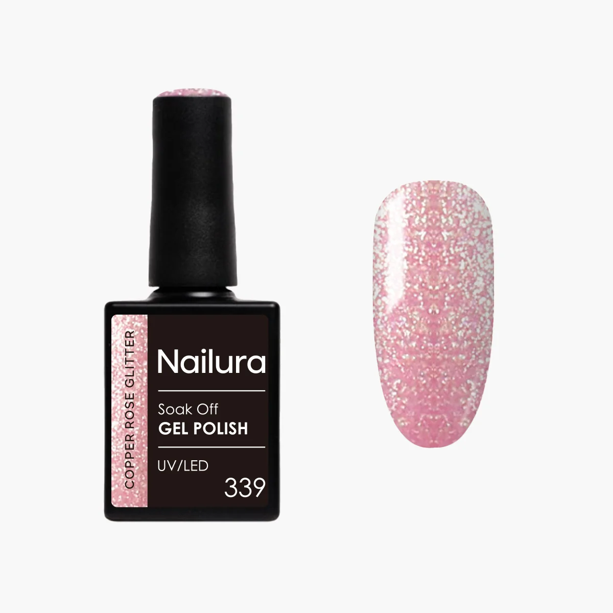Nailura – Gel Polish 339 – Copper Rose Glitter – 10 ml – Copper Rose Glitter v:4112948 Nailura – Gel Polish 339 – Copper Rose Glitter – 10 ml – Copper Rose Glitter v:4112948