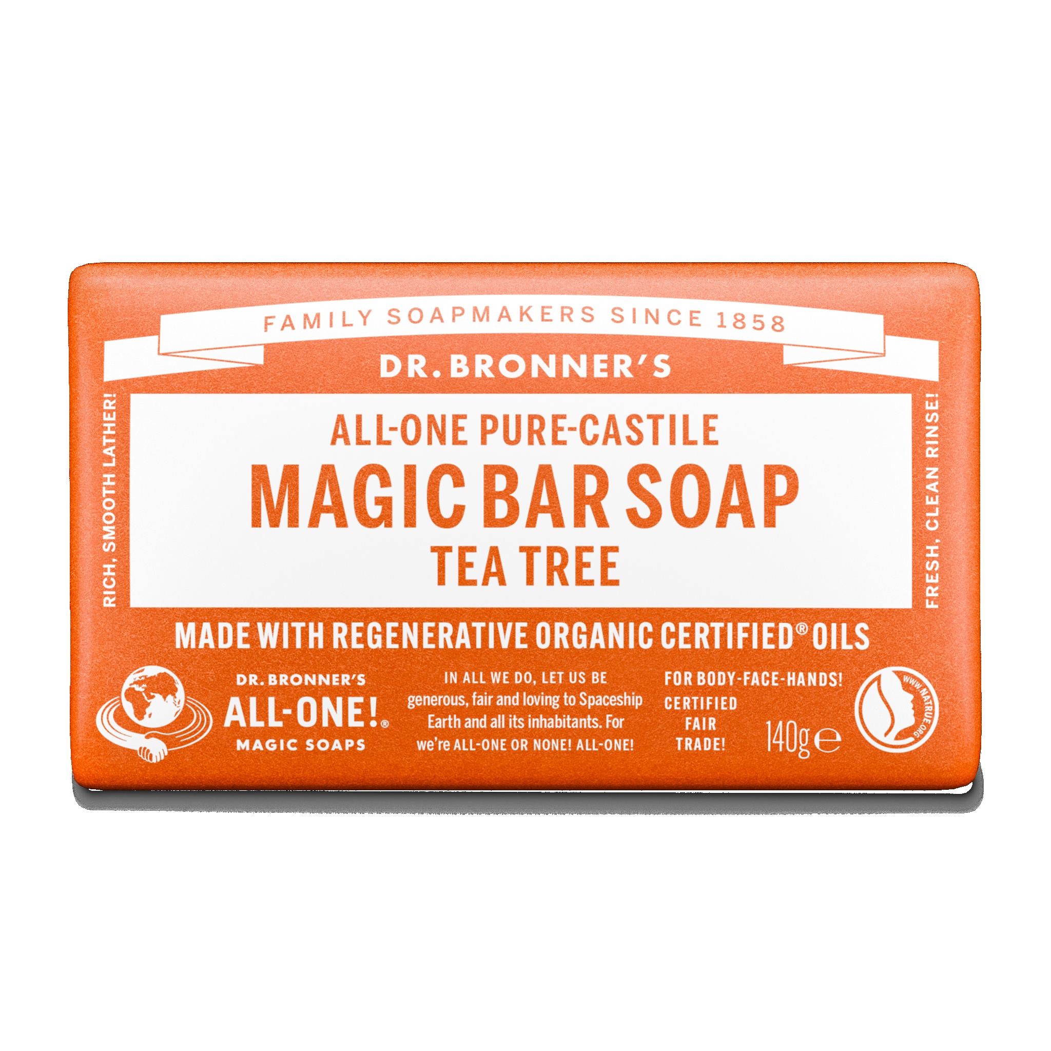 Dr. Bronner's - Magic Bar Soap Tea Tree 140 g - 140 v:9582786