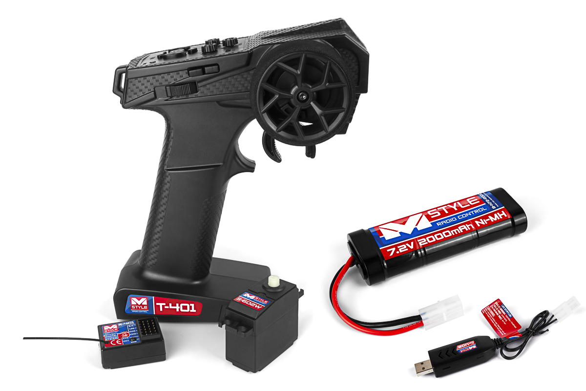 MStyle - Radioset, Servo, Battery and Charger (542409) - Gratis frakt v:5589688