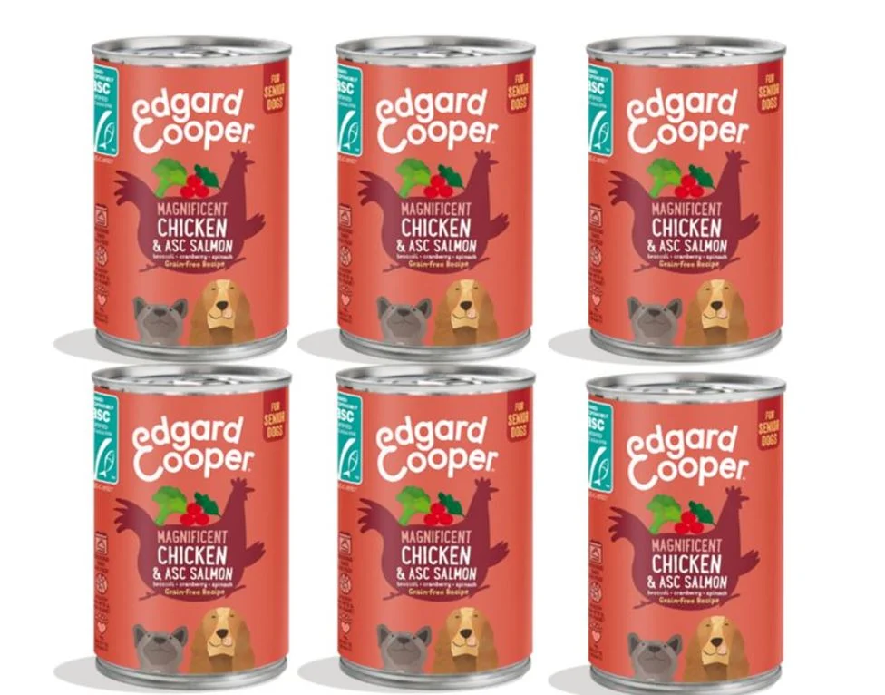 Edgard Cooper - 6 x Chicken & ASC Salmon Senior Wet food 400gr v:9460270