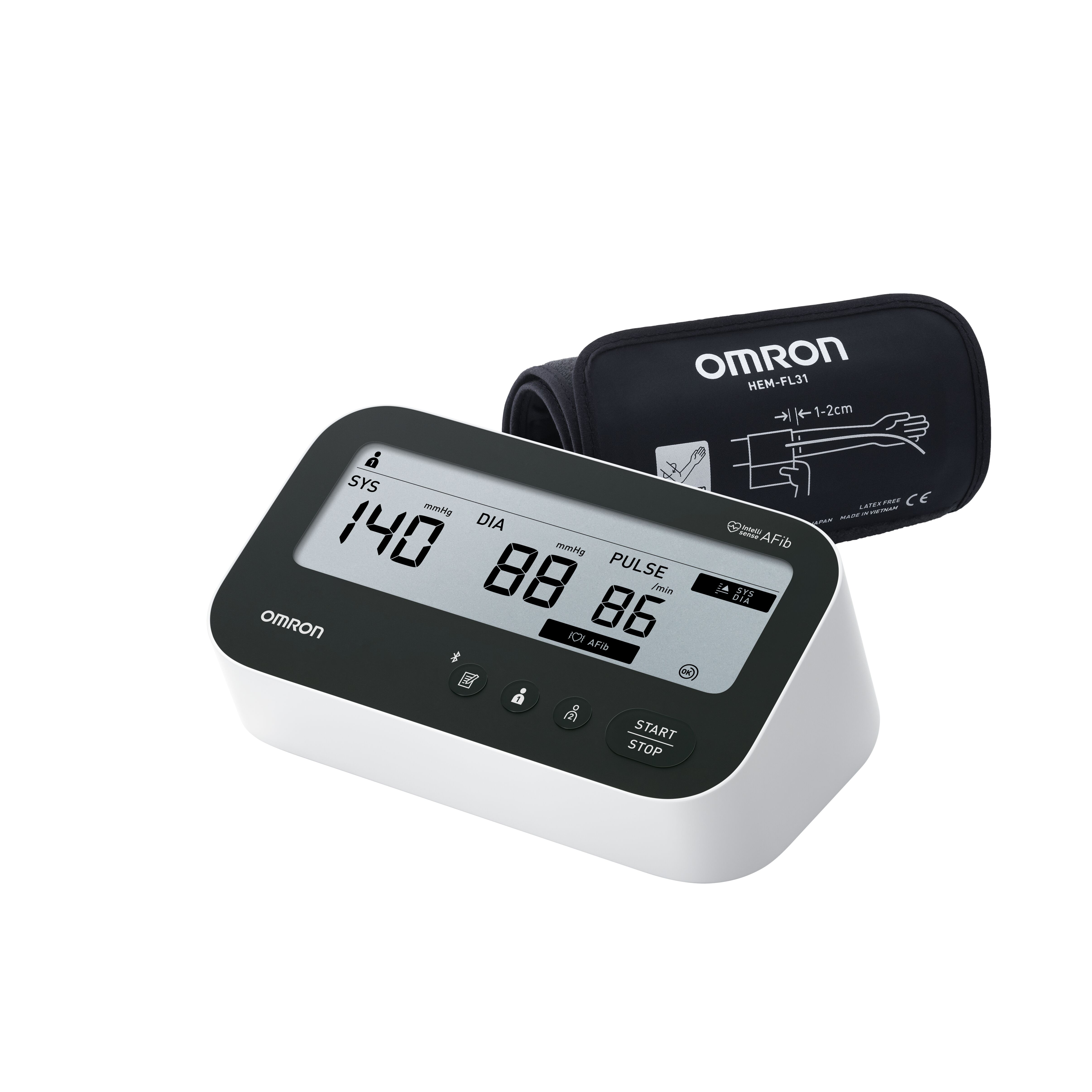 OMRON – M4 Connect AfibBlodtrykksmåler – 5 Års Garanti – Gratis frakt v:4823488