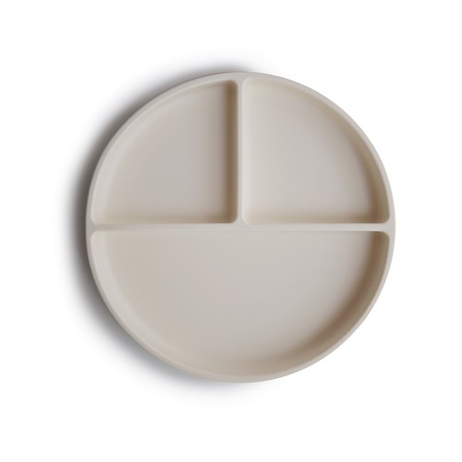 Mushie - Silicone Plate - Ivory - 18.5 cm v:3997275