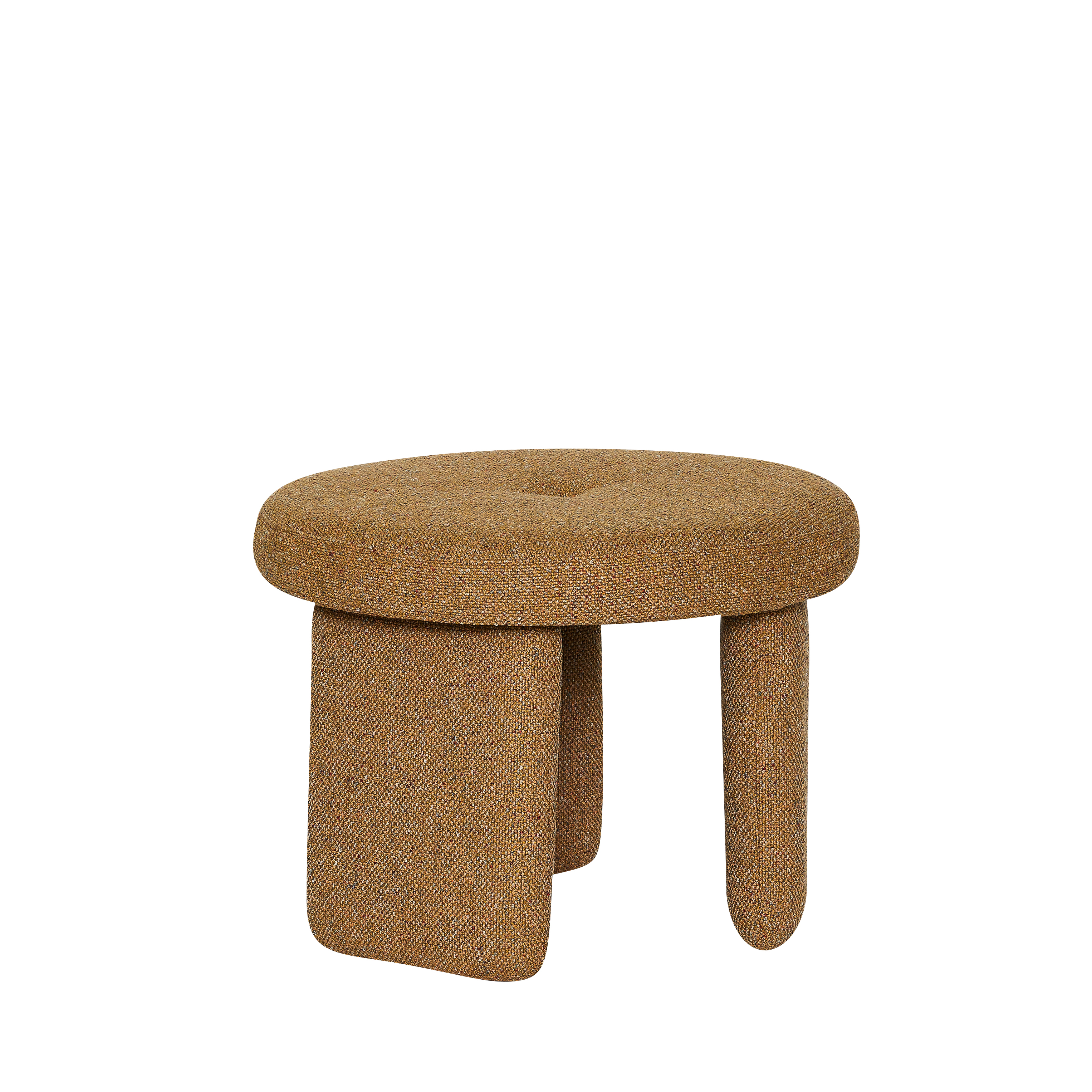 Hübsch - Rocco Pouffe - Ochre - ø54xh41cm - Gratis frakt v:7634900