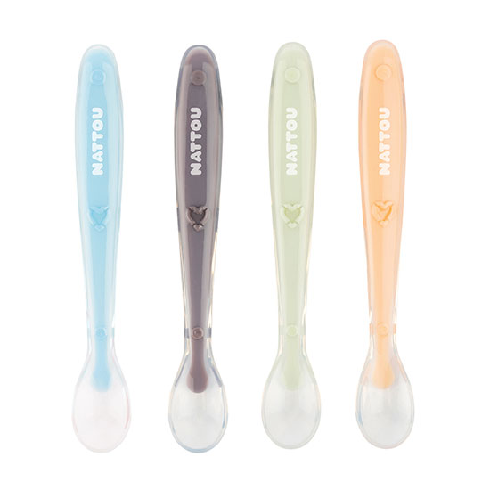 Nattou - Spoon 4-pack Soft Silicone Multi - Multi v:3067083