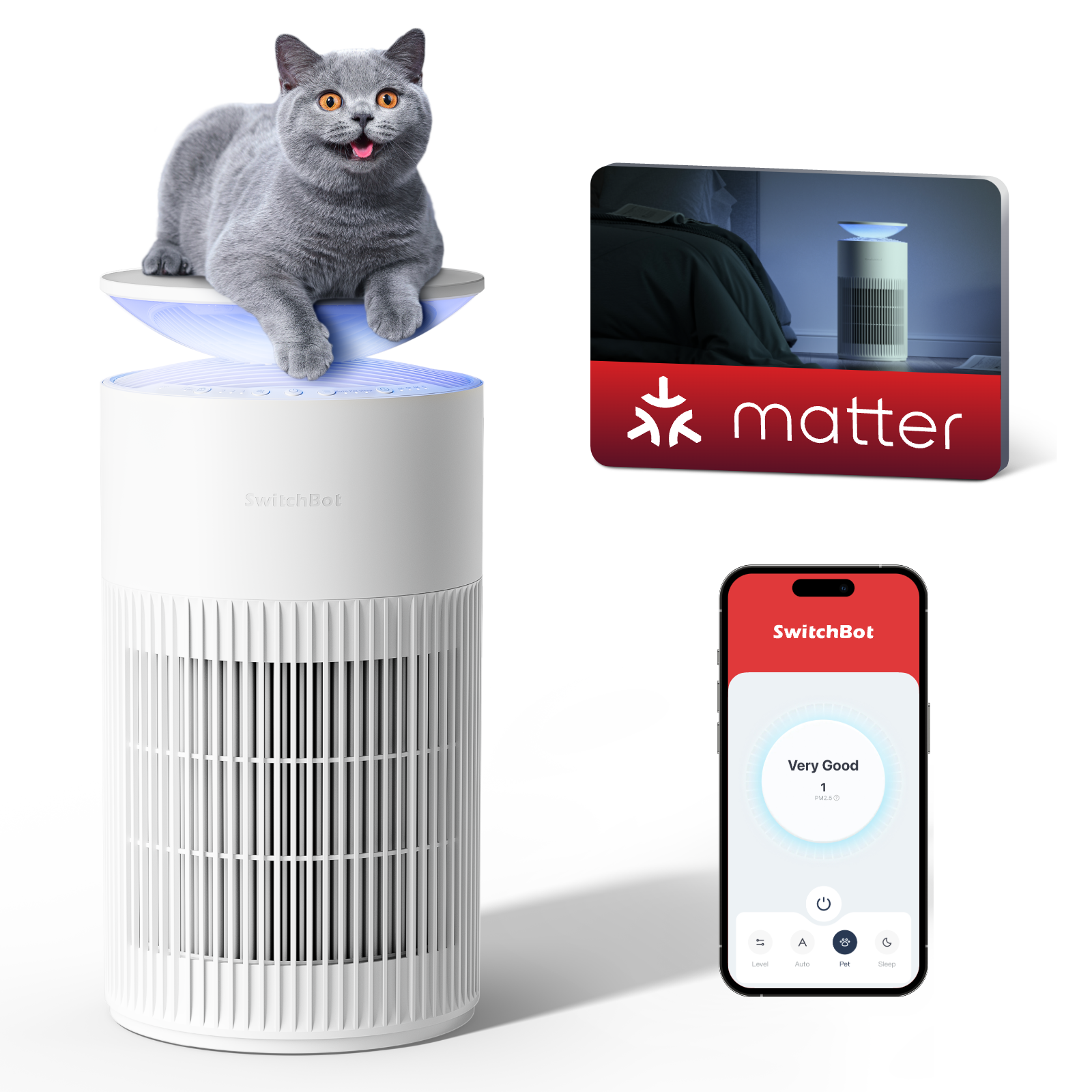 SwitchBot Air Purifier – Smart luftrenare med HEPA-filter – Gratis frakt v:3923142 SwitchBot Air Purifier – Smart luftrenare med HEPA-filter – Gratis frakt v:3923142