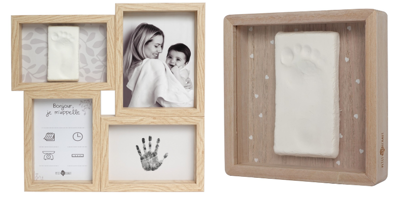 Petit Artichaut – Baby Print with Info - Grey & Baby Prints in Frame - Small Hearts (Bundle) - Gratis frakt v:7191708