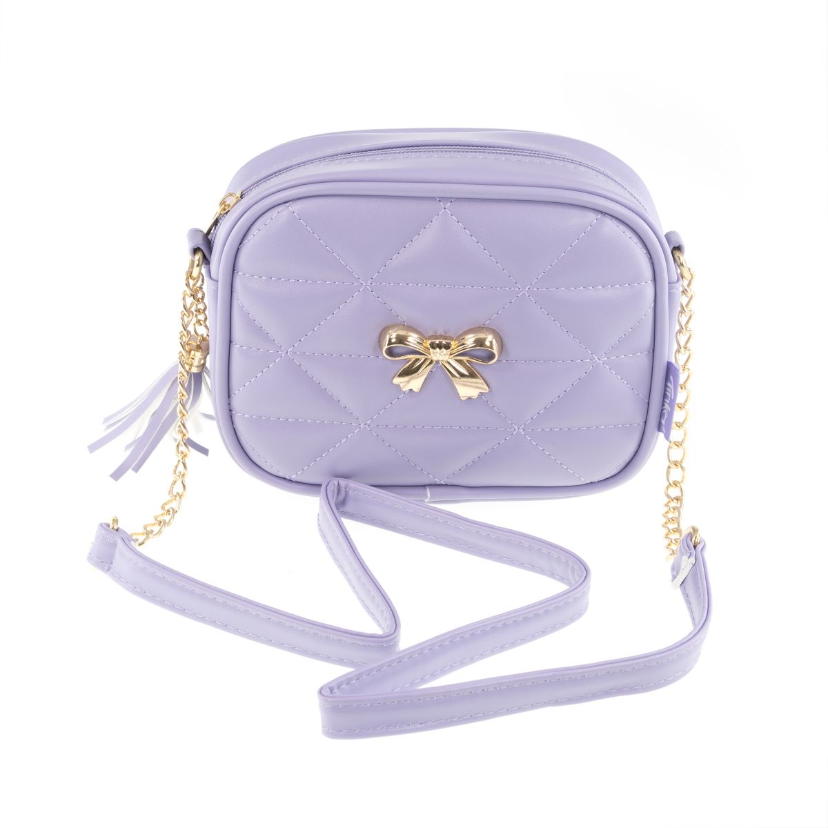Tinka - Bag Purple w/Gold Bow Pretty Purse v:1713094