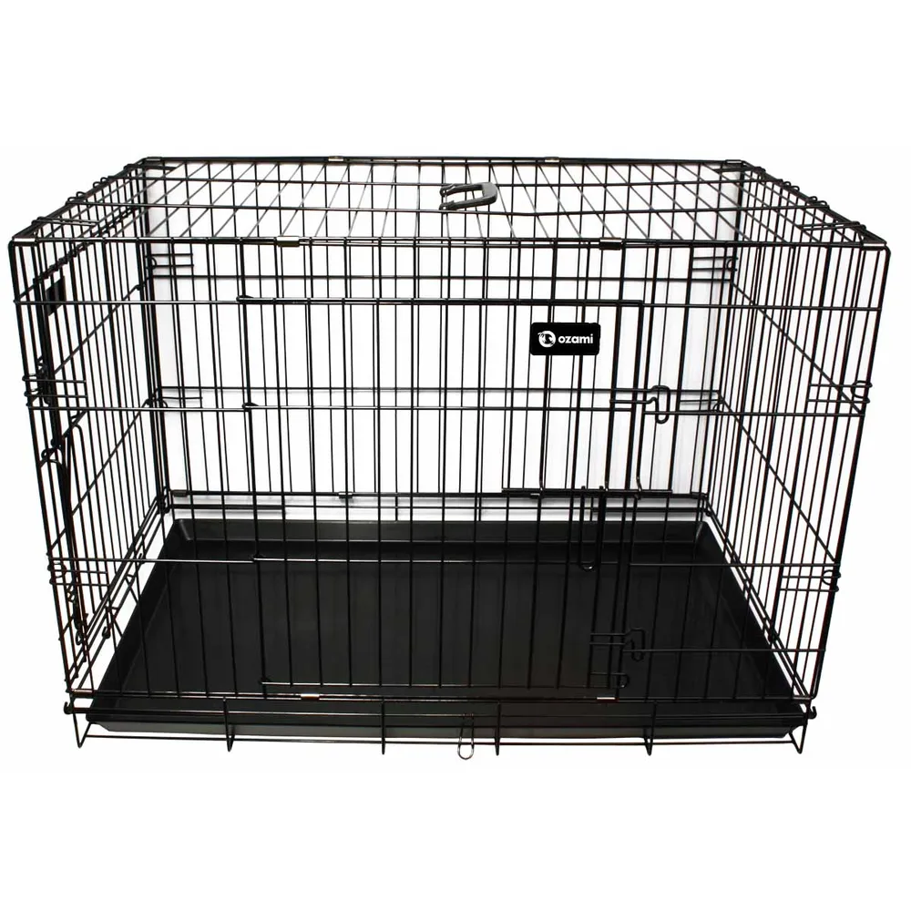 Ozami - Dog Transportcage Black 108.5x70.5x77.5cm - Lux - XL - 108.5x70.5x77.5 - Gratis frakt v:8737377