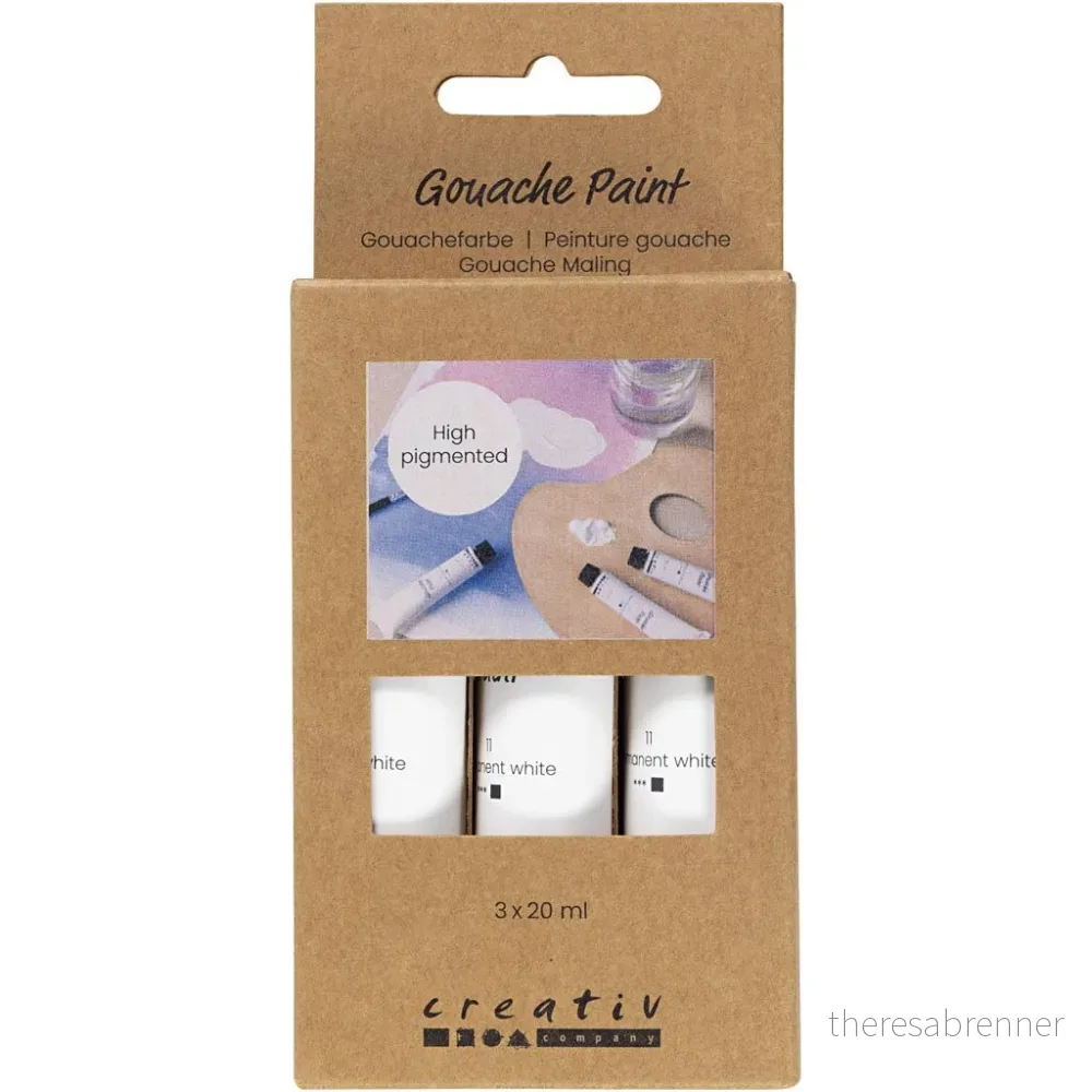 Creativ Company – Gouasjemaling – Hvit – 3×20 ml v:5208455